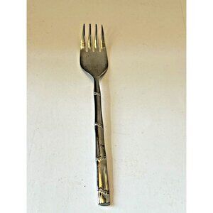 PRESENT Japan Stainless BORNES Line Fork Dotted Bamboo Handle 7" Replacement‎